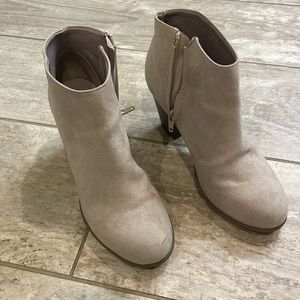 Faux suede boots